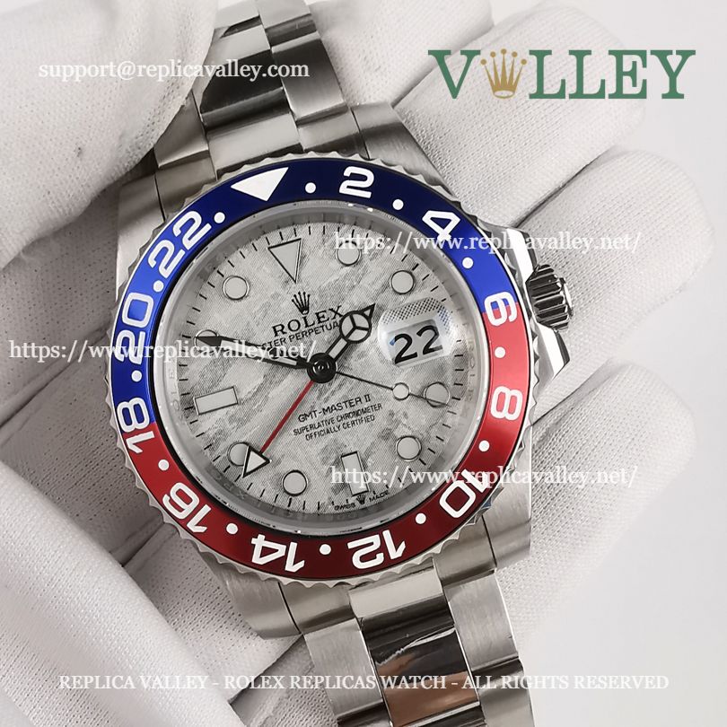 Rolex Replica GMT Master II 126719 Pepsi Oyster Bracelet Meteorite