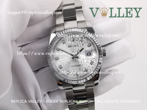 DJ36103 Rolex Datejust 116234 Silver Jubilee Diamond Dial Oyster Bracelet