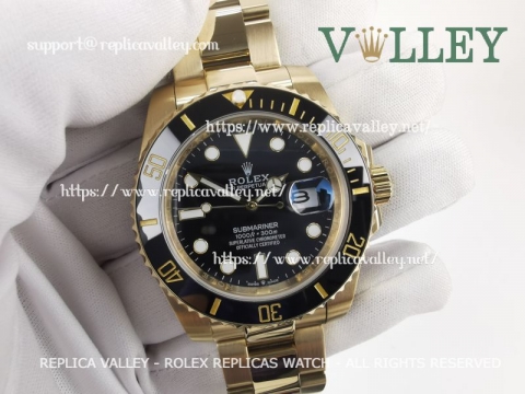 Rolex Submariner Blue Dial 18K Yellow Gold Oyster Bracelet Automatic Men's  Watch 126618LBBLSO