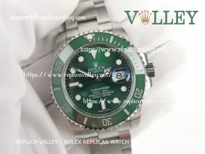 Rolex 116610 LV Green Cer Submariner BP MY9015 Mod 3135 replica